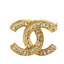 シャネル ココマーク ラインストーン ブローチ ゴールド メッキ レディース CHANEL 【中古】