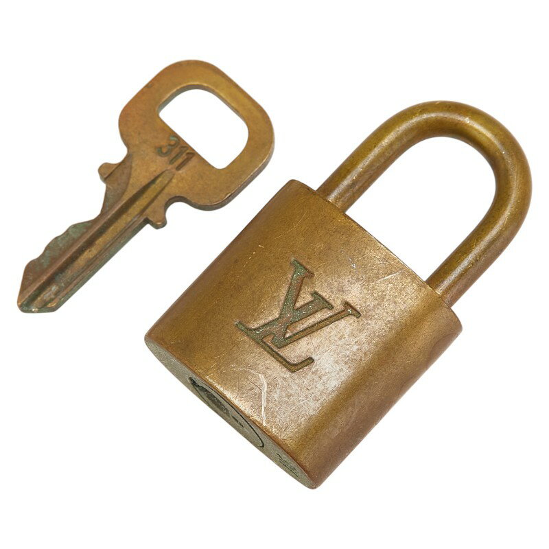 ルイ ヴィトン カデナ 南京錠 キー セット ゴールド メッキ レディース LOUIS VUITTON 【中古】