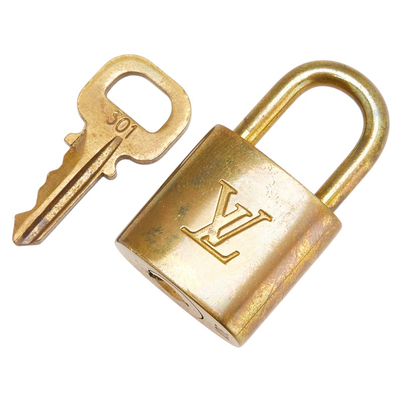 ルイ ヴィトン カデナ 南京錠 キー セット ゴールド メッキ レディース LOUIS VUITTON 【中古】