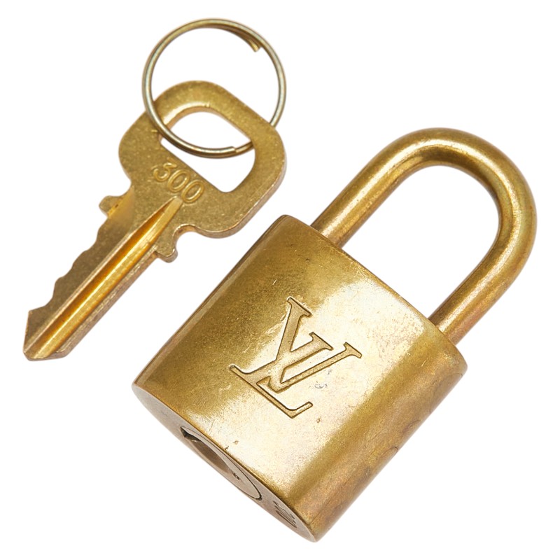 ルイ ヴィトン カデナ 南京錠 キー セット ゴールド メッキ レディース LOUIS VUITTON 【中古】