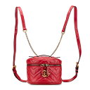グッチ GGマーモント ミニリュック バックパック 598594 レッド ゴールド レザー レディース GUCCI 【中古】