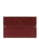 カルティエ マストライン 長財布 ワインレッド ボルドー レザー レディース CARTIER 【中古】
