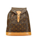 ルイ ヴィトン モノグラム モンスリMM リュック バックパック M51136 ブラウン PVC レザー レディース LOUIS VUITTON 【中古】