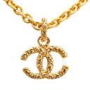 シャネル ココマーク ヨウガン 溶岩 ネックレス ゴールド メッキ レディース CHANEL 【中古】