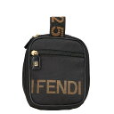 フェンディ ハンドバッグ ポーチ 小物入れ ブラック ブラウン キャンバス レディース FENDI 【中古】