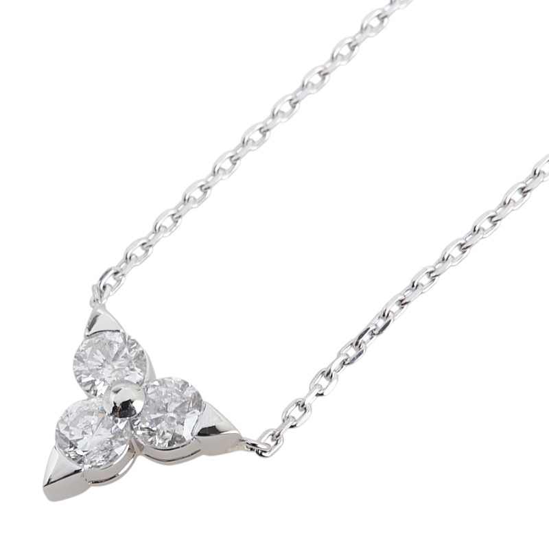 Pt900 プラチナ Pt850 プラチナ ダイヤ0.50ct ペンダントネックレス レディース 【中古】