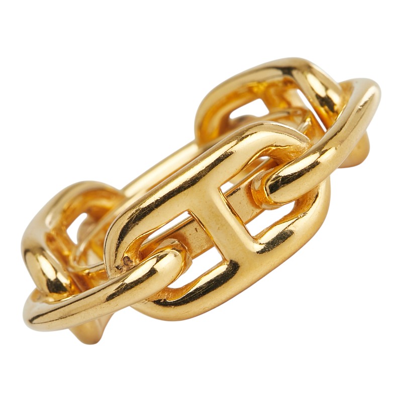 エルメス ルカデ シェーヌダンクル スカーフリング ゴールド メッキ レディース HERMES 【中古】