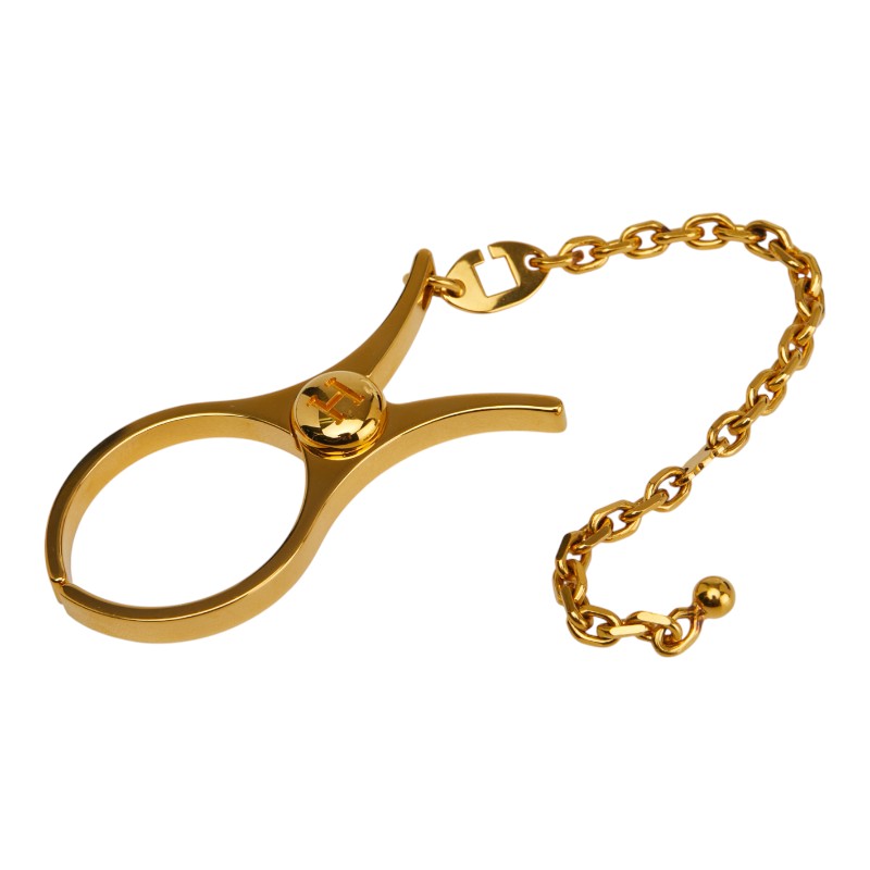 エルメス フィルー グローブホルダー ゴールド メッキ レディース HERMES 【中古】