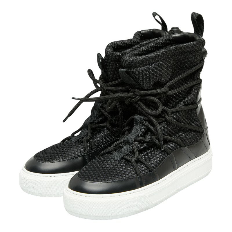 ディオール ブーツ サイズ:38 ブラック レザー ファブリック レディース Dior 【中古】