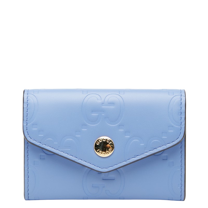 グッチ GGアイコン カードケース 名刺入れ 772792 パープル系 レザー レディース GUCCI 【中古】