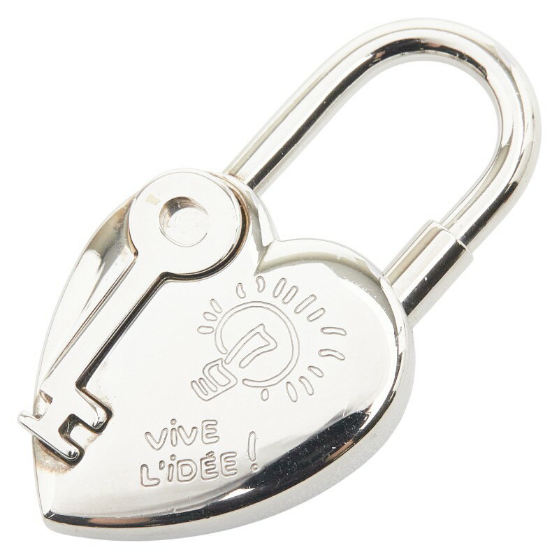 エルメス ファンタジー ハート キー モチーフ カデナ チャーム シルバー メタル レディース HERMES 【中古】