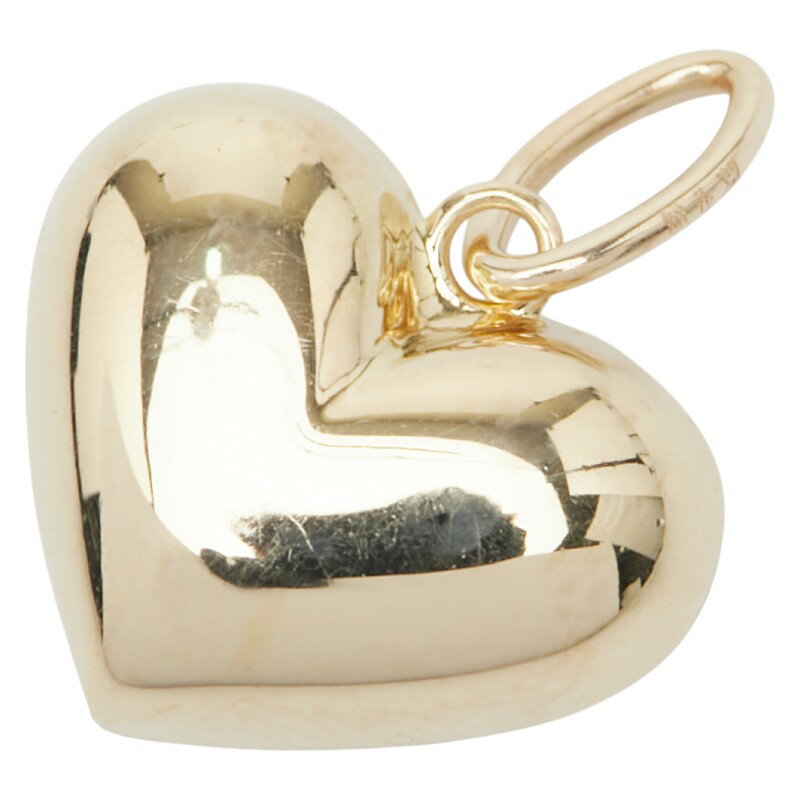 K18YG イエローゴールド ハート モチーフ ペンダントトップ レディース 【中古】