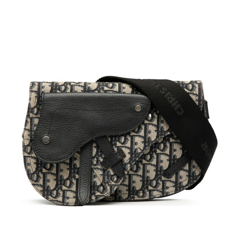 ディオール オブリーク サドル ボディバッグ ウエストバッグ ショルダーバッグ ネイビー ベージュ キャ..