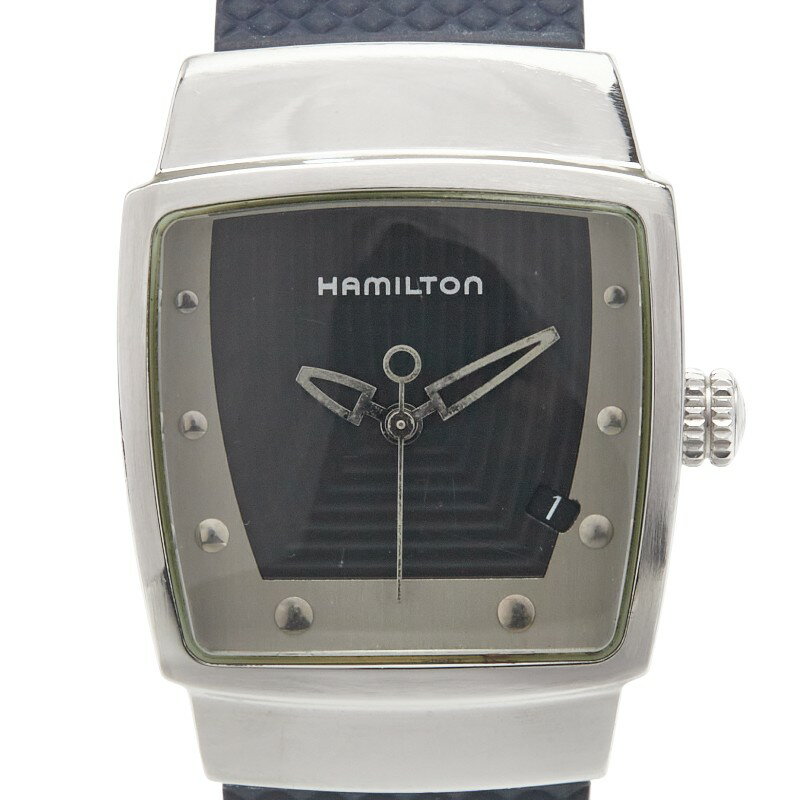 ハミルトン エベレスト 腕時計 6331 クオーツ ブラック文字盤 ステンレススチール メンズ HAMILTON 【中古】