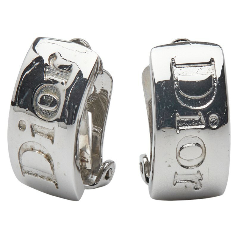 ディオール ロゴ イヤリング シルバー メタル レディース Dior 【中古】