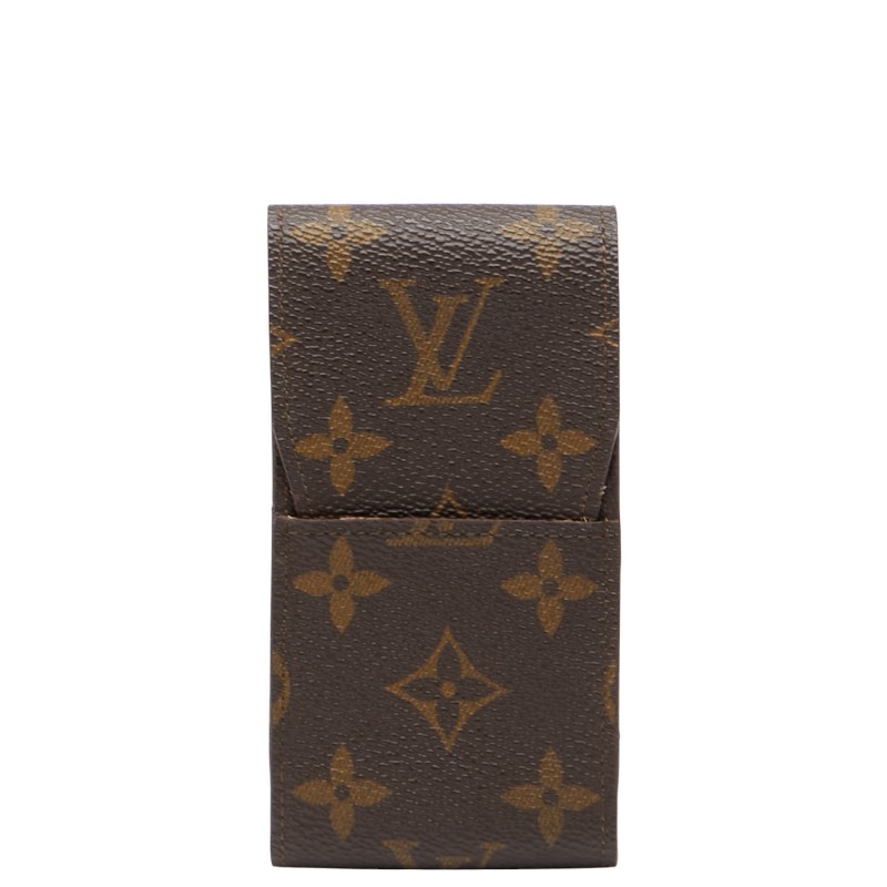 ルイ ヴィトン モノグラム エテュイ シガレット シガレットケース 小物入れ M63024 ブラウン PVC レザー レディース LOUIS VUITTON 【中古】