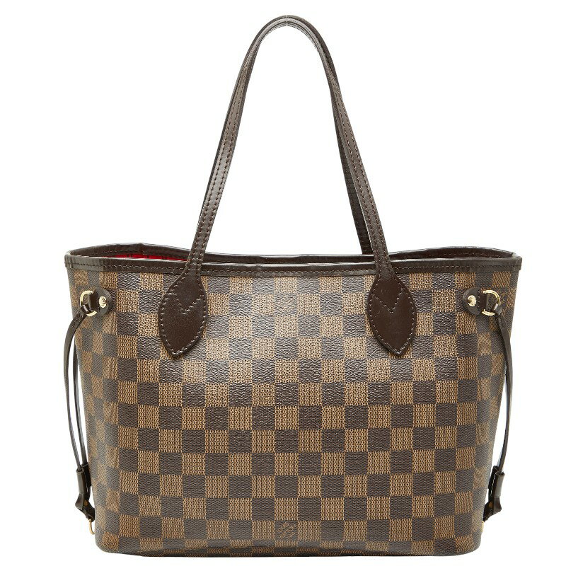 ルイ ヴィトン ダミエ ネヴァーフルPM ハンドバッグ トートバッグ N51109 ブラウン PVC レザー レディース LOUIS VUITTON 【中古】