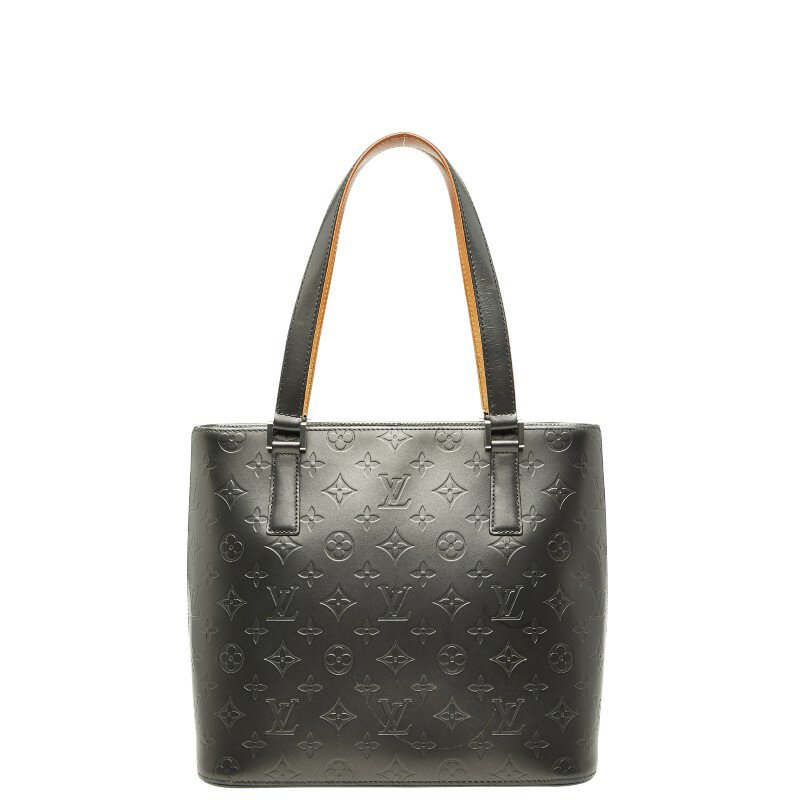 ルイ ヴィトン モノグラム マット ストックトン ショルダーバッグ トートバッグ M55112 ノワール ブラック レザー レディース LOUIS VUITTON 【中古】