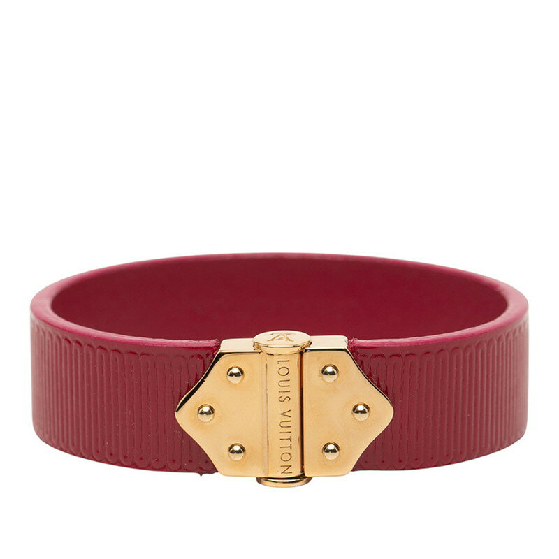 ルイ ヴィトン エピ ブラスレ スピリット ブレスレット 17 M6681 ピンク ゴールド パテントレザー レデ..