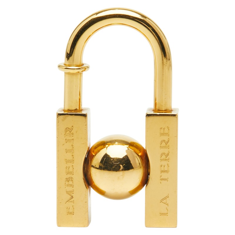 エルメス Hカデナ 2001年限定 未知なる地球の美を求めて カデナ ゴールド メッキ レディース HERMES 【中古】