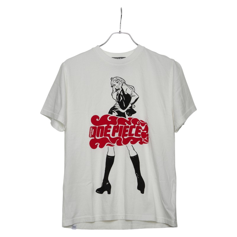 ヒステリックグラマー ×ONE PIECE NAMI Tシャツ サイズM 02253CT12 ホワイト マルチカラー コットン メンズ HYSTERIC GLAMOUR 【中古】