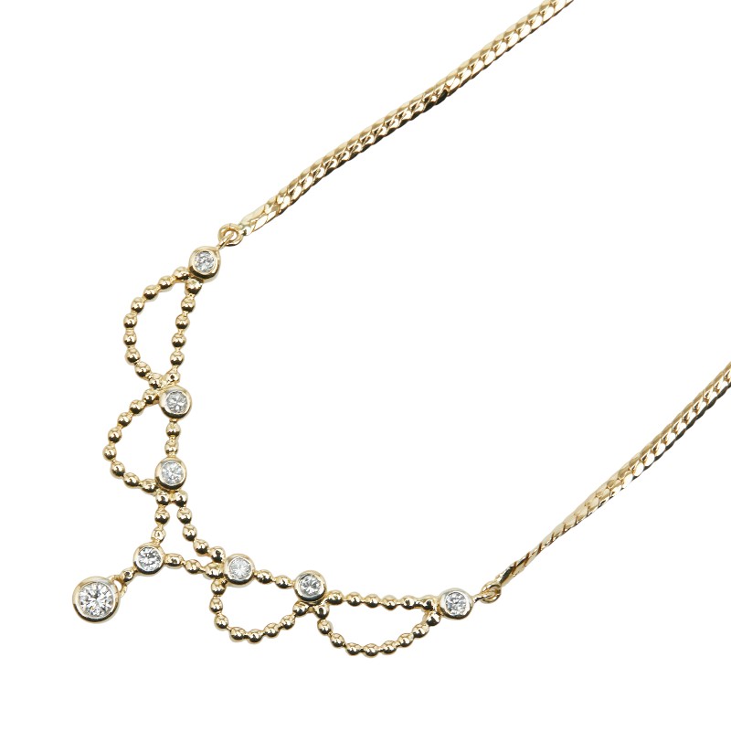 K18YG イエローゴールド ダイヤ0.30ct ペンダントネックレス レディース 【中古】