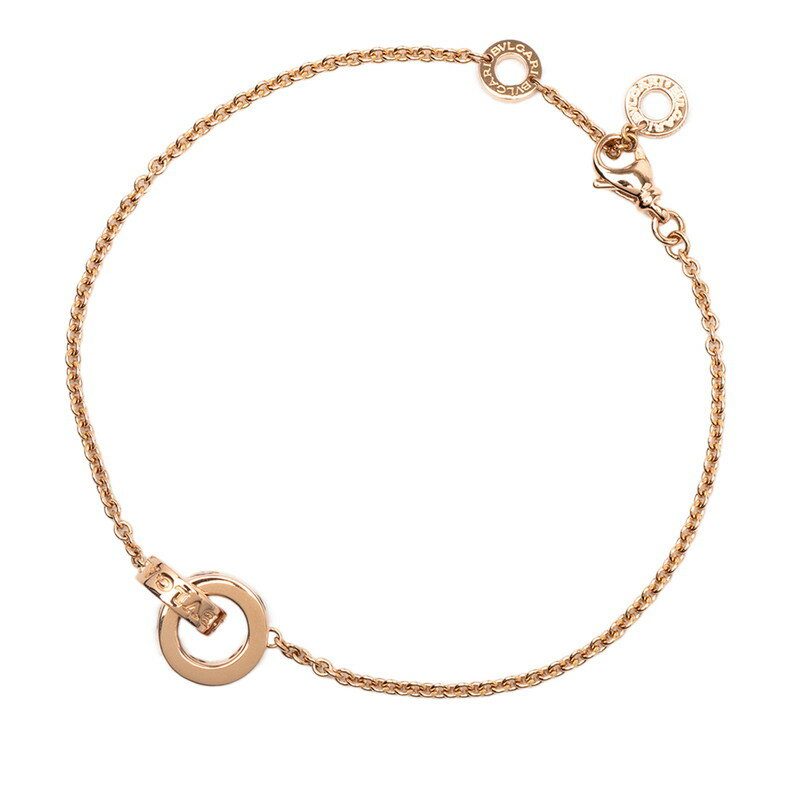 ブルガリ ブルガリブルガリ ローマン ソルベ チェーンブレスレット K18PG ピンクゴールド レディース B..