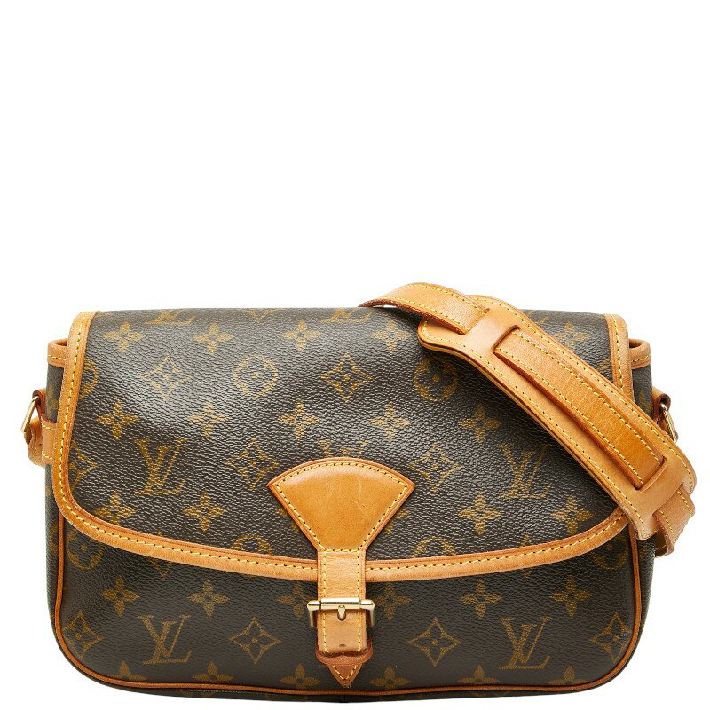 ルイ ヴィトン モノグラム ソローニュ 斜め掛け ショルダーバッグ M42250 ブラウン PVC レザー レディース LOUIS VUITTON 【中古】