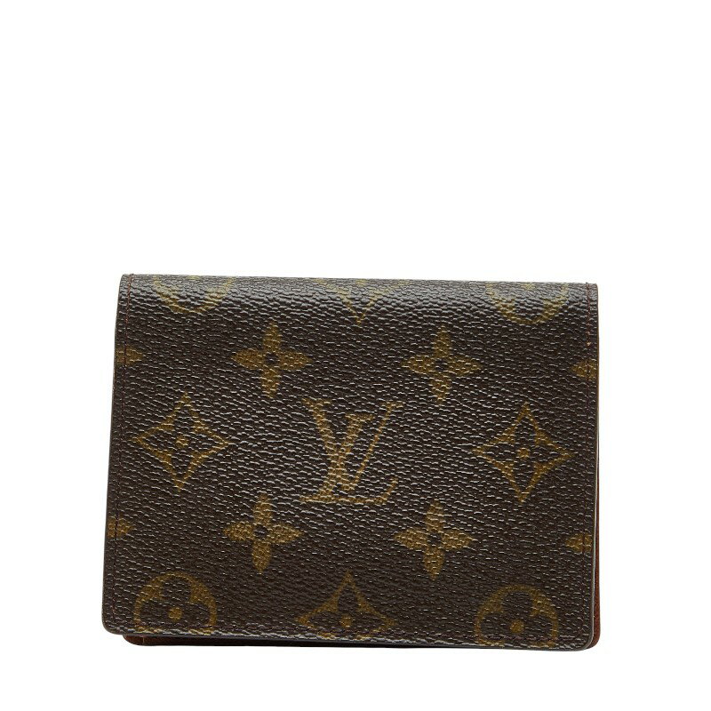 ルイ ヴィトン モノグラム ジャポン サンガプール パスケース カードケース 名刺入れ M60530 ブラウン PVC レディース LOUIS VUITTON 【中古】
