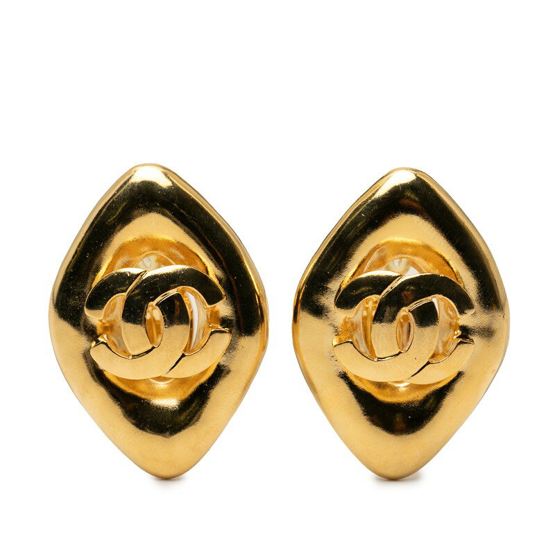 シャネル ココマーク ひし形 モチーフ イヤリング ゴールド メッキ レディース CHANEL 【中古】
