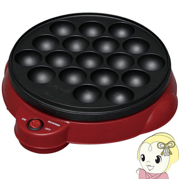 【エントリーで当店全品最大P5倍 5/17 10時~5/20 9:59】アイリスオーヤマ たこ焼き器 18穴 レッド ITY-18A-R【KK9N0D18P】