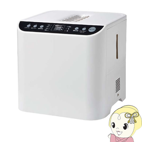 【エントリーで当店全品最大P5倍 5/17 10時~5/20 9:59】大容量 スチーム式加湿器 ユアサプライムス 10Lタンク タイマー 木造20畳/プレハブ33畳 YHN-1200B-W オフィス 施設 広い空間 乾燥対策【KK9N0D18P】