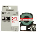 【7/25は期間限定クーポン発行】CR-37520 キングジム テプラPRO 白ラベル 赤文字 24mm SS24R【KK9N0D18P】