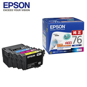 【1/25は期間限定クーポン発行】IC4CL76 エプソン 純正インクカートリッジ 4色パック 大容量 地球儀【K..