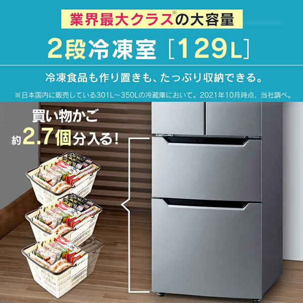 【最大4000円OFFクーポン発行 8/19 14時~8/20 23:59】[予約]ア【設置込】イリスオーヤマ フレンチ 4ドア 自動霜取り 冷凍冷蔵庫 320L?IRSN-32A-S?シルバー【KK9N0D18P】