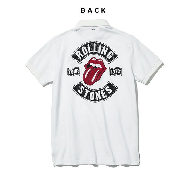 【最大4000円OFFクーポン発行 4/4 20時～4/5 23:59迄】【あす楽】【在庫処分】バックスピン ポロシャツ ローリングストーンズ Lサイズ ホワイト The Rolling Stones TOUR 1978PT POLO SHIRT BA02W706L【KK9N0D18P】