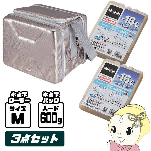 楽天ぎおん楽天市場店【エントリーで当店全品最大P5倍 5/17 10時~5/20 9:59】【あす楽】【在庫あり】【お買い得3点セット】保冷剤 ハイパー氷点下クーラーM+ 氷点下パック GT-16℃ ハード 600g × 2個 LOGOS ロゴス 81670070 81660612 x2【KK9N0D18P】