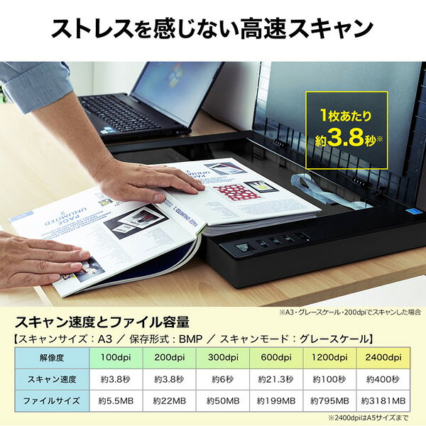 フラットベッドスキャナー A3対応 新品 SA...の紹介画像3