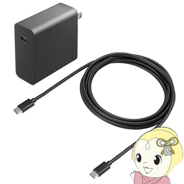 【11/25限定クーポン発行】USB PD対応AC充電器 PD100W TypeCケーブル付き サンワサプライ ACA-PD93BK【KK9N0D18P】