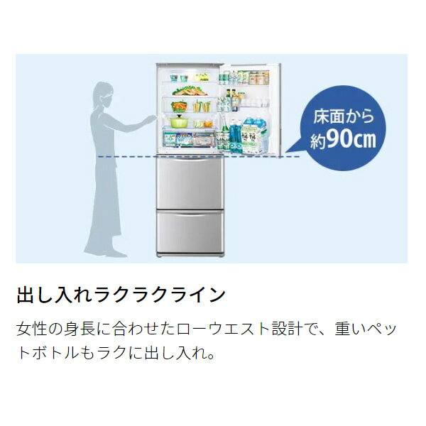 SHARP（シャープ）『冷蔵庫350LSJ-W358K-S』