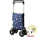 【9/18限定 ダイヤモンド会員はエントリーで当店全品最大P8倍】マキテック 横押しキャリー 横押しカート どこでもキャリー 右手専用 紺花柄 介護用品 シルバ...