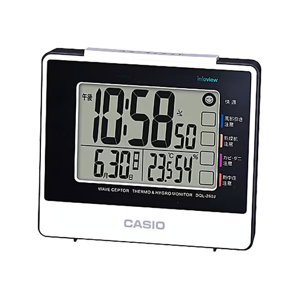 [予約]置き時計 置時計 DQL-260J-7JF デジタル表示 目覚まし時計 電波時計 カシオ CASIO【KK9N0D18P】 [3]