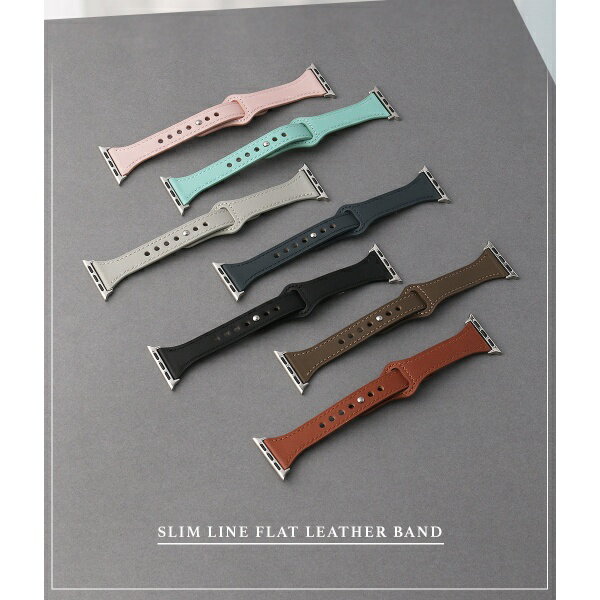 【11/5は期間限定クーポン発行】WEARPLANET Apple Watch 41 40 38mm用Slim Line フラット本革バンド スモーキーブラウン WP23216AWWM【KK9N0D18P】