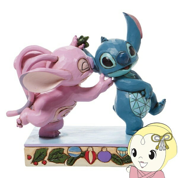 【12/1限定エントリーで当店全品最大P7倍】enesco エネスコ エンジェル&スティッチ フィギュア クリスマス ホリデーシーズン ヤドリギ 6008980...