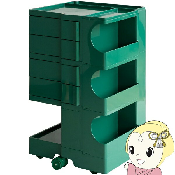 【7/15は期間限定クーポン発行】マルチワゴン Pluna プルーナ サイドワゴン キャスター トローリー デスクワゴン リビングワゴン 収納 ハイタイプ グリーン【KK9N0D18P】