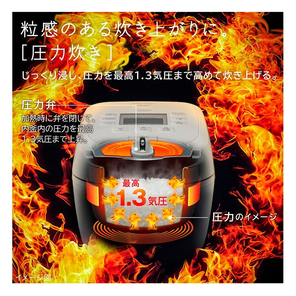 【7/18限定 ダイヤモンド会員ならエントリーで当店全品最大P8倍】炊飯器 日立 HITACHI 圧力IH炊飯ジャー 5.5合炊き アイボリー RZ-Y100HJ-C【KK9N0D18P】