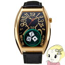 メンズ腕時計 フランク三浦 キングマカオ ギャンブルウォッチ Gamble Watch FMT102-GDBK ブラック レザーバンド【KK9N0D18P】