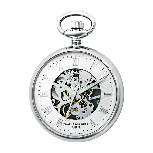 ぎおん楽天市場店の懐中時計 Charles-Hubert チャールズ・ヒューバート 42mm オープン 手巻き 3673【KK9N0D18P】｜アングル2