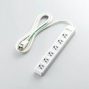 エレコム 3ピンプラグ対応タップ(マグネット付) T-T1B-3625WH【KK9N0D18P】(2)