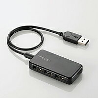 エレコム USB2.0ハブ（Windowsタブレット向け） U2HS-A402BBK【KK9N0D18P】